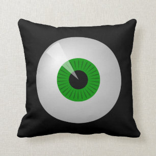 Funny Green Cartoon Monster Eye Eyball Pillow Kussen
