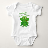 Funny green croaking tode kikker romper (Voorkant)
