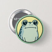 Funny Green Deadpan Frog Toad  Ronde Button 5,7 Cm (Voorkant /achterkant)