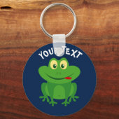 Funny green frog cartoon sleutelhanger voor kinder (Voorkant)