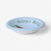 Funny green frog mowing grawn cartoon papieren kommen (Gebogen)