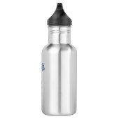 Funny green frog swatting fly cartoon waterfles  (Rechts)