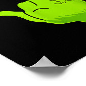 Funny Green Hand Middle Finger Xmas Santa Poster (Hoek)