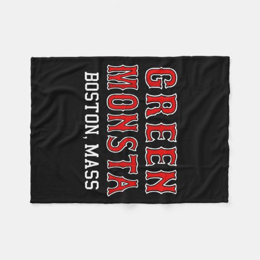 Funny Green Monstah Boston M New England Fleece Deken (Voorkant (Horizontaal))