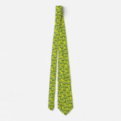 Funny Green Pickle Slices Pattern Novelty Stropdas (Achterkant)