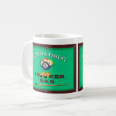 Funny Green Pool Table Snooker Dad Father's Day Koffiemok (Voorkant links)