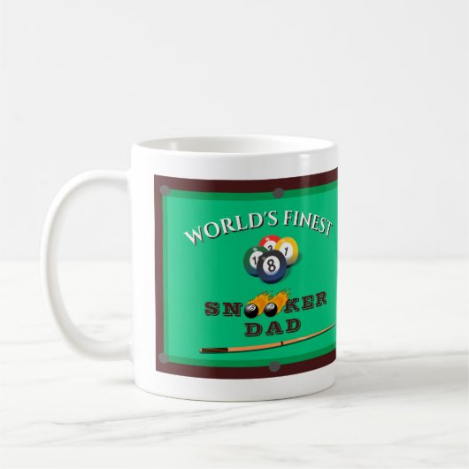 Funny Green Pool Table Snooker Dad Father's Day Koffiemok (Links)