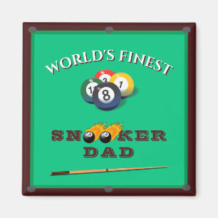 Funny Green Pool Table Snooker Dad Father's Day Magneet
