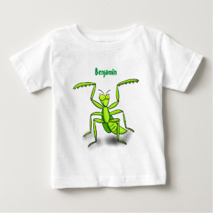 Funny green praing mantis cartoon illustratie