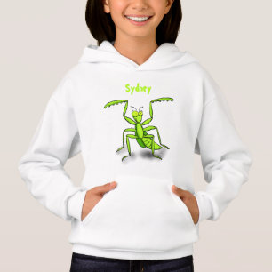 Funny green praing mantis cartoon illustratie