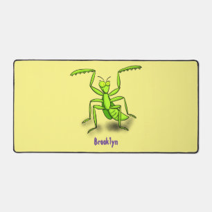 Funny green praing mantis cartoon illustratie bureaumat