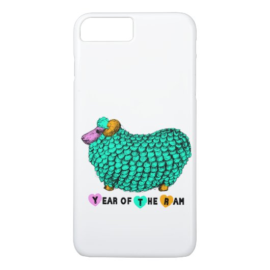 Funny Green Ram Chinese Year Zodiac iPhone Case-Mate iPhone Case (Achterkant)