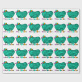 Funny Green Ram Chinois Année Zodiac Papier cadeau (Plat)