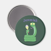 Funny green slang met maraca cartoon humor magneet (Voorkant / Achterkant)