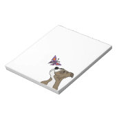 Funny Grey and White Pitbull and Butterfly Notitieblok (Gedraaid)