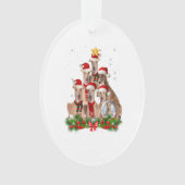 Funny Greyhound Dog Christmas Tree Gift (devant)
