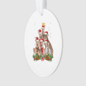 Funny Greyhound Dog Christmas Tree Gift (devant)