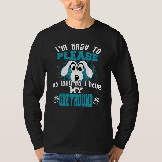 Funny Greyhound Dog-eigenaars T-shirt (Voorkant)