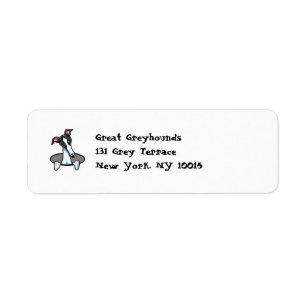 Funny Greyhound Whippet Etiket