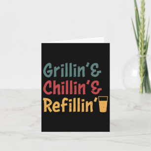 Funny  Grill Dad - Grilling Chilling Refill Kaart
