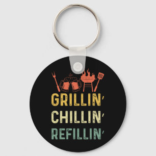 Funny Grill Dad - Grilling Chilling Refill Sleutelhanger