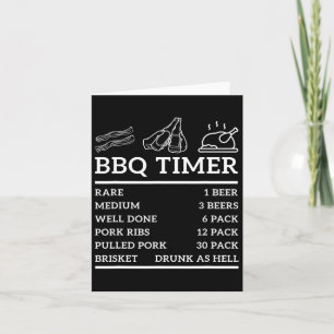 Funny Grill Gezegde BBQ Timer BBQ Biergrill Dad Ba Kaart