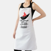 Funny Grill Instructor BBQ Sausage Bold Black Schort (Insitu)