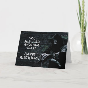 Funny Grim Reaper Birthday Kaart