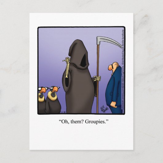 Funny Grim Reaper Briefkaart (Voorkant)