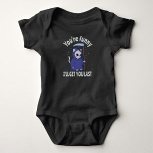 Funny Grim Reaper Cat Halloween Costume Romper