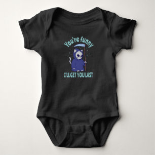 Funny Grim Reaper Cat Halloween Costume Romper