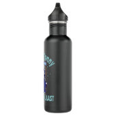 Funny Grim Reaper Cat Halloween Costume Waterfles (Rechts)