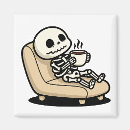 Funny Grim Reaper Drinking Coffee | "Dead Inside"  Magneet