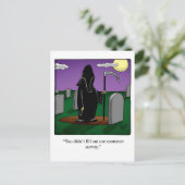 Funny Grim Reaper Humor Briefkaart (Staand voorkant)