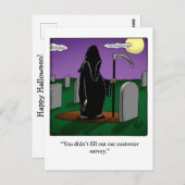 Funny Grim Reaper Humour carte postale (Devant / Derrière)