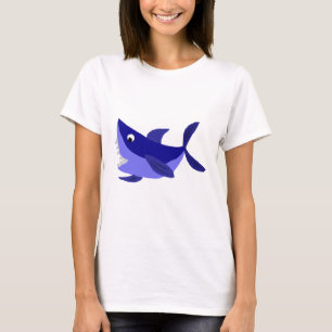 Funny Grinning Shark Art T-shirt