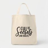 Funny Grocery Shopping Bag, Secret Snacks Canvas t Tote Bag (Voorkant)