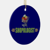 Funny Grocery Shopping Keramisch Ornament (Rechts)