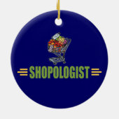 Funny Grocery Shopping Keramisch Ornament (Achterkant)