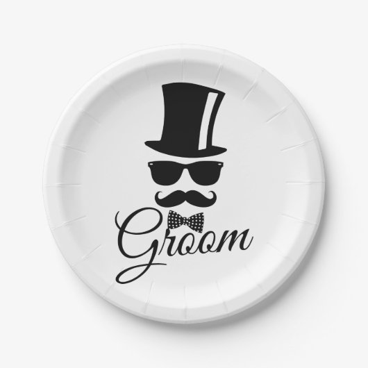 Funny groom papieren bordje (Voorkant)
