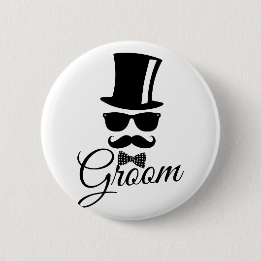 Funny groom ronde button 5,7 cm (Voorkant)