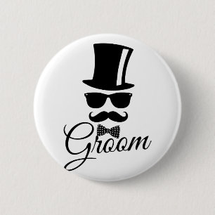 Funny groom ronde button 5,7 cm
