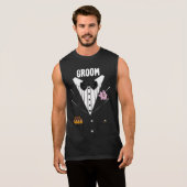 Funny Groom Tuxedo met sigaren en ring voor bride T-shirt (Voorkant volledig)
