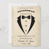 Funny Groomsman  Invitation (Devant)