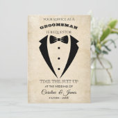 Funny Groomsman  Invitation (Debout devant)