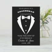 Funny Groomsman  Invitation (Debout devant)