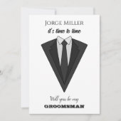 Funny Groomsman  Invitation (Devant)