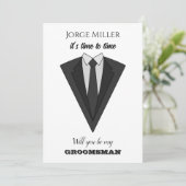 Funny Groomsman  Invitation (Debout devant)