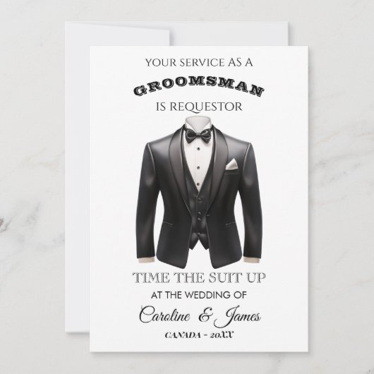 Funny Groomsman  Invitation (Devant)