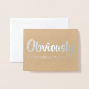 Funny Groomsman of Best Man - Duidelijk Folie Kaarten